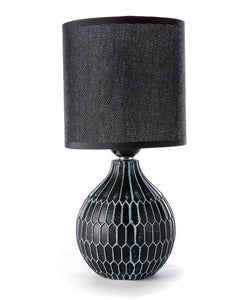 Patterned Black Table Lamp