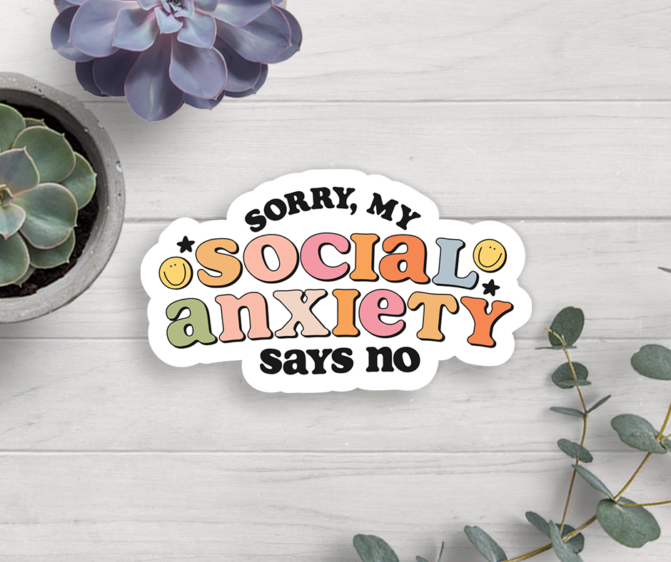 Social Anxiety Vinyl Sticker