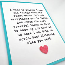 Load image into Gallery viewer, Fix it with the Right Words sympathy card
