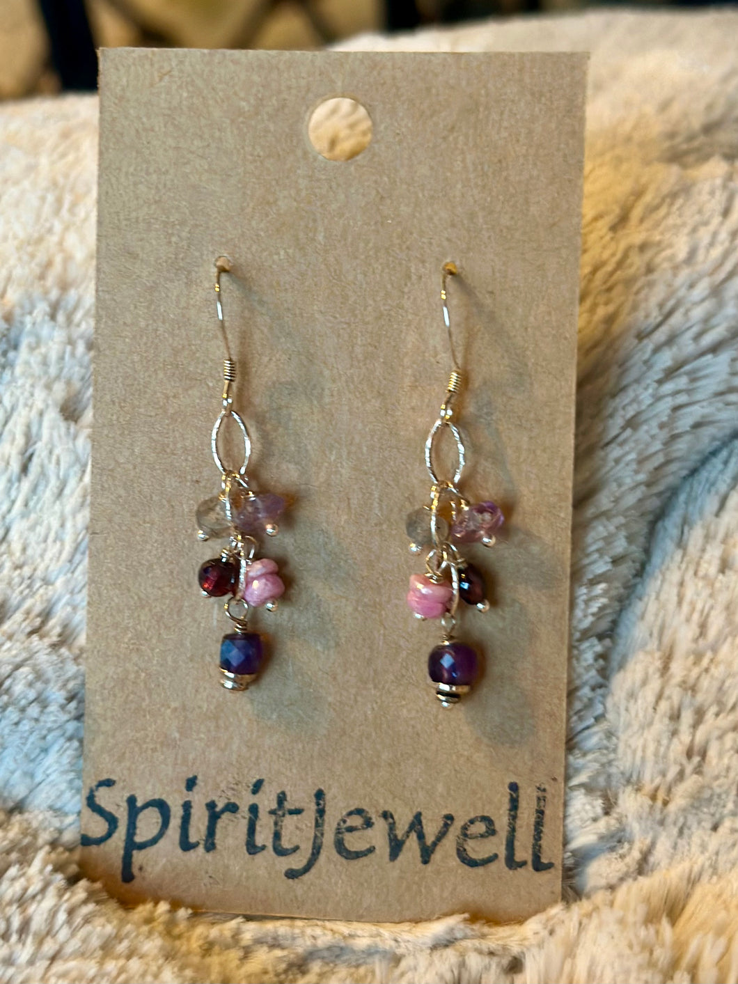 Multi-Stone Sterling Silver Earrings