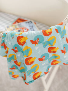 Farm Animal Stretchy Swaddle + Toddler Blanket