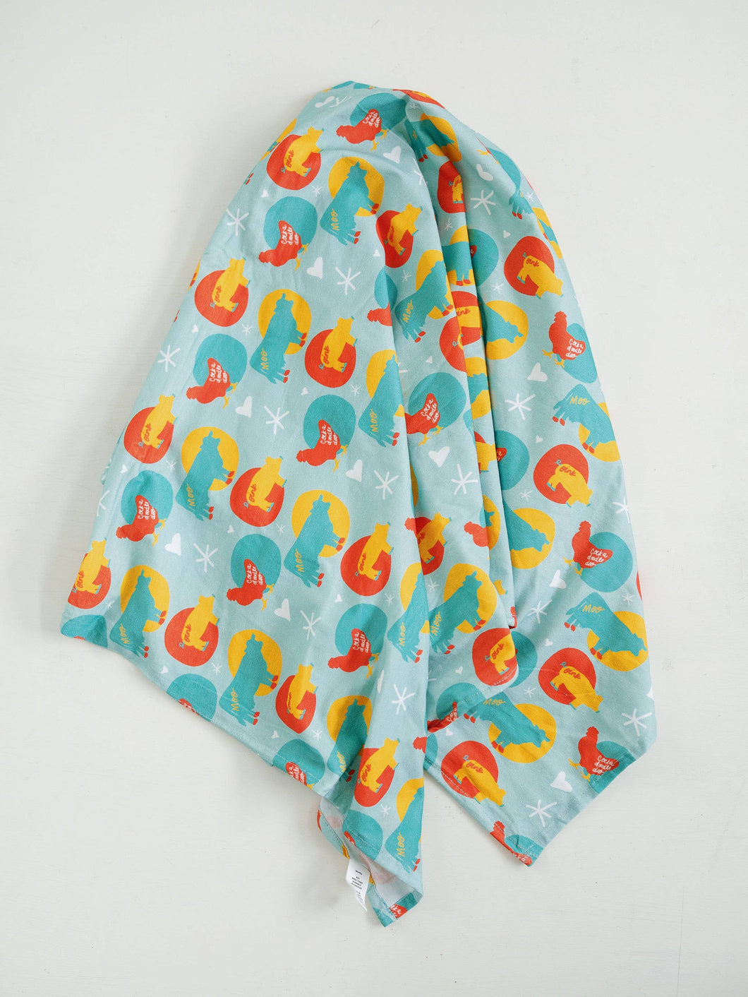 Farm Animal Stretchy Swaddle + Toddler Blanket