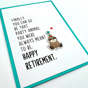 Retire Party Animal Card