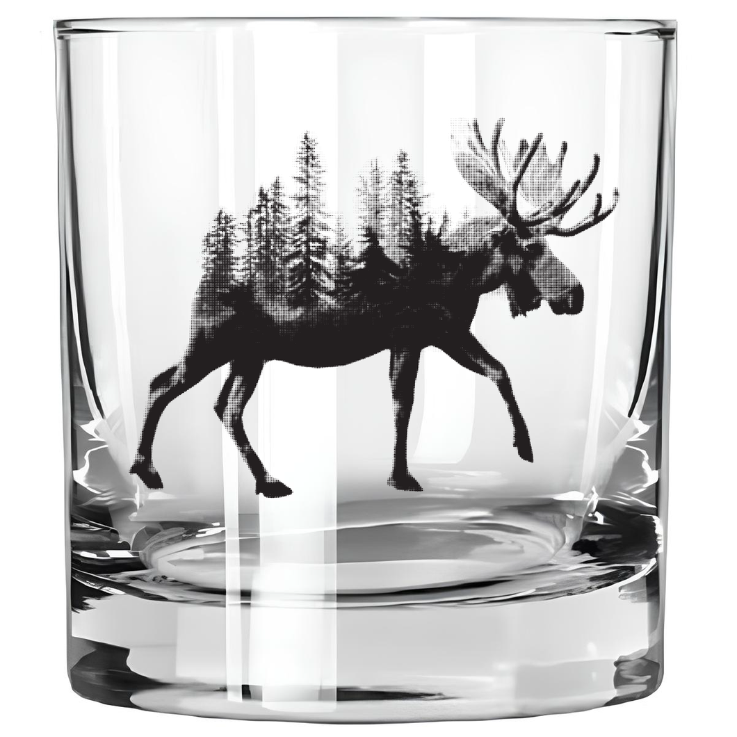 Moose Treeline Whiskey Glass