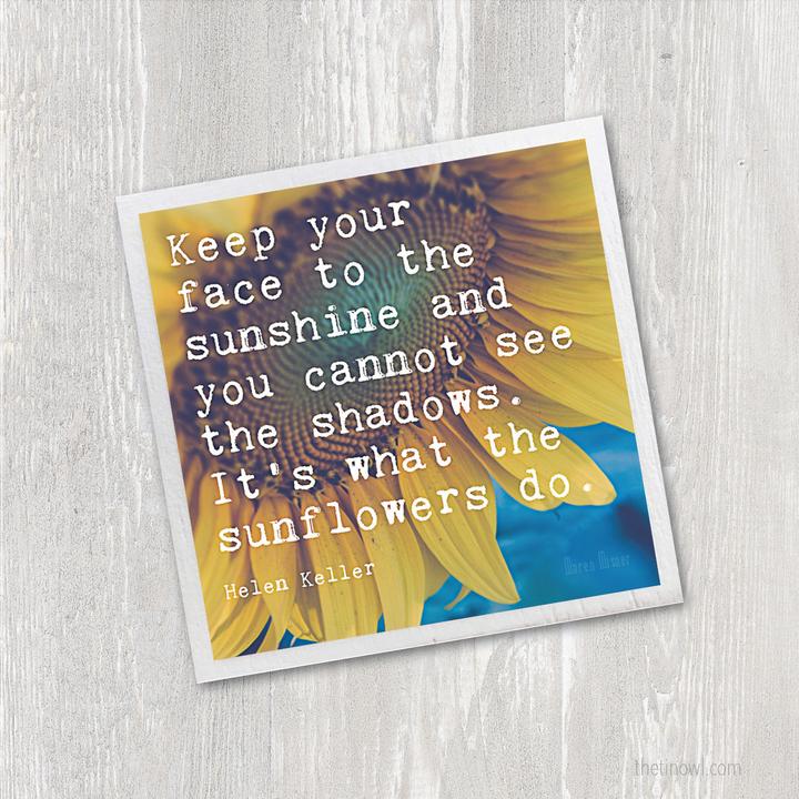 MAGNET | SUNFLOWERS HELEN KELLER QUOTE